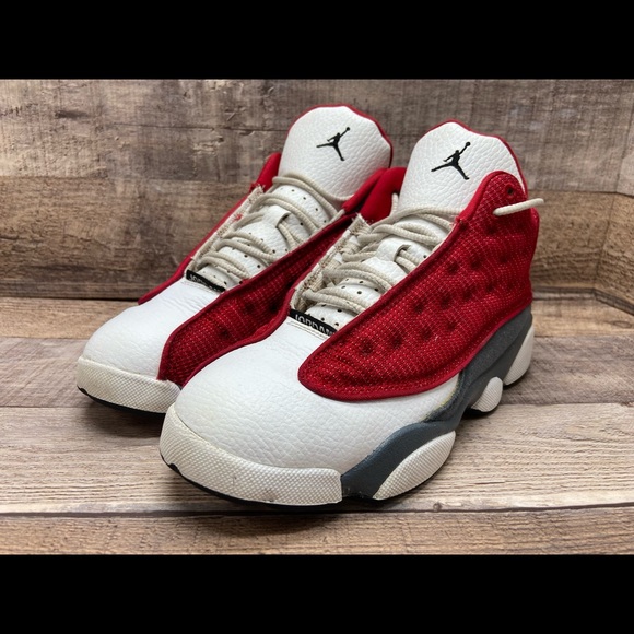 Nike Air Jordan 13 Retro Red Flint Grey 414575-600 Youth Size 3Y Women Size 4.5 - Picture 2 of 12